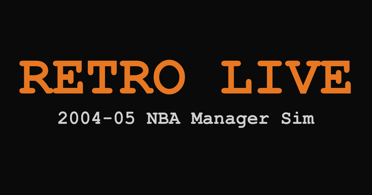 RetroLive — 2004-05 NBA Manager Sim